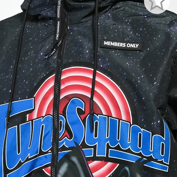 NWT🧥  Members Only x Daffy Duck "Tune Squad" Black Windbreaker Jacket SZ-S - Picture 4 of 16